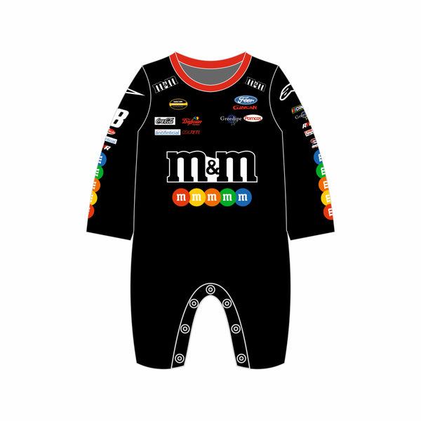 M&M’s Black Full-Body Baby Suit – Sublimated Design