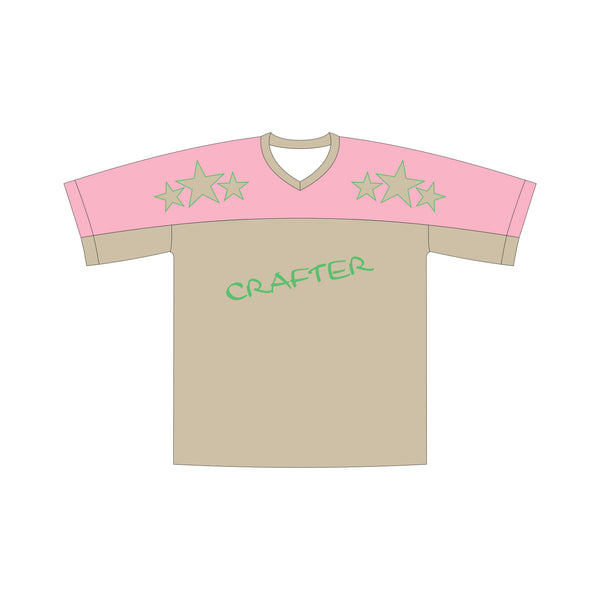 Skin & Pink Sublimated V-Neck Jersey